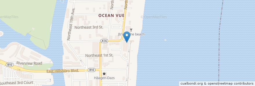 Mapa de ubicacion de Cafe Med en Estados Unidos Da América, Flórida, Broward County, Deerfield Beach.