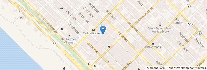Mapa de ubicacion de Silverlake Ramen en Stati Uniti D'America, California, Los Angeles County.