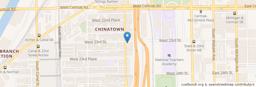 Mapa de ubicacion de Pui Tak Christan School en 美利坚合众国/美利堅合眾國, 伊利诺伊州 / 伊利諾州, 芝加哥.