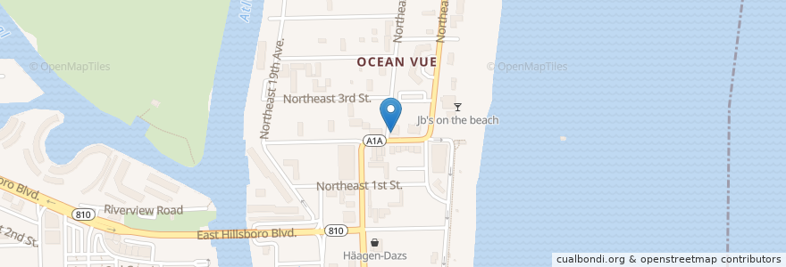 Mapa de ubicacion de Coco Yogurt en 美利坚合众国/美利堅合眾國, 佛罗里达州/佛羅里達州, Broward County, Deerfield Beach.