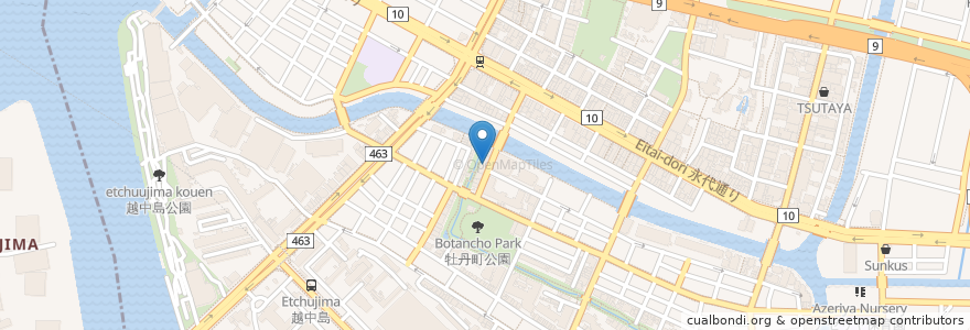 Mapa de ubicacion de 門前仲町歯科・矯正歯科 en Japonya, 東京都, 江東区.