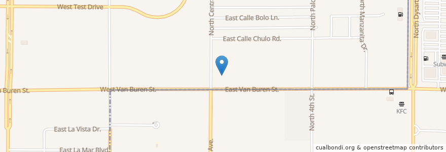 Mapa de ubicacion de Wells Fargo en United States, Arizona, Maricopa County, Goodyear.