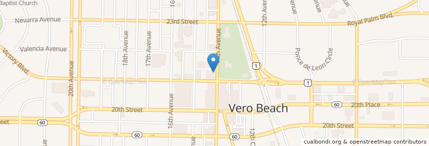 Mapa de ubicacion de The Grove en United States, Florida, Indian River County, Vero Beach.