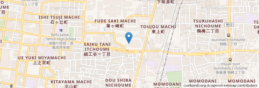 Mapa de ubicacion de タック桃山（Ｐ無） en 日本, 大阪府, 大阪市, 天王寺区.