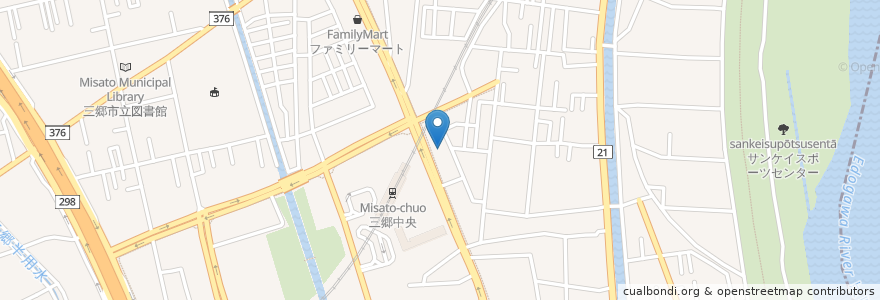 Mapa de ubicacion de マツモトキヨシ en Jepun, 埼玉県, 三郷市.