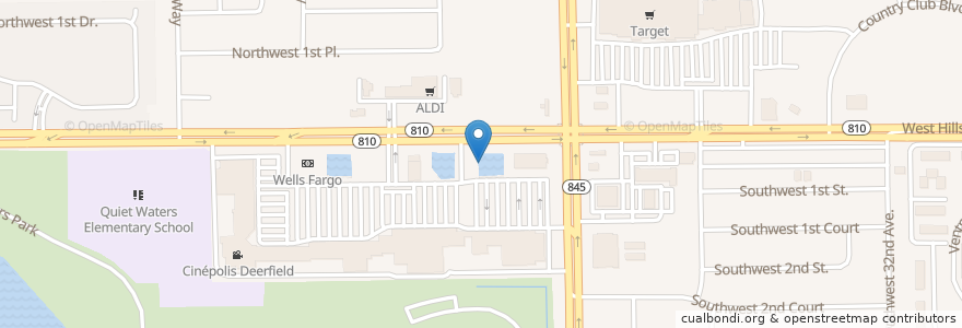 Mapa de ubicacion de Chick-fil-A en États-Unis D'Amérique, Floride, Broward County, Deerfield Beach.