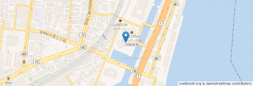 Mapa de ubicacion de 丸亀製麺 en Japão, Tóquio, 港区.