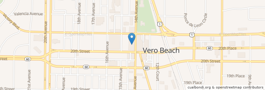 Mapa de ubicacion de Sean Ryan Pub en Verenigde Staten, Florida, Indian River County, Vero Beach.