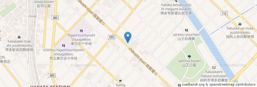 Mapa de ubicacion de ほっともっと en 日本, 福岡県, 福岡市, 博多区.