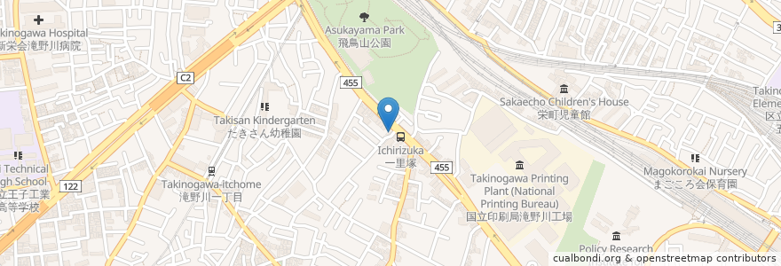 Mapa de ubicacion de 住吉皮膚科 en ژاپن, 東京都, 北区.
