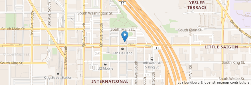 Mapa de ubicacion de Acupuncture & Disability Research Center en アメリカ合衆国, ワシントン州, King County, Seattle.