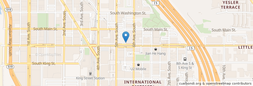 Mapa de ubicacion de New Star Restaurant en United States, Washington, King County, Seattle.