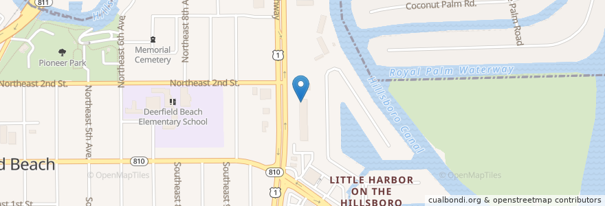 Mapa de ubicacion de Domino's en United States, Florida, Broward County, Deerfield Beach.