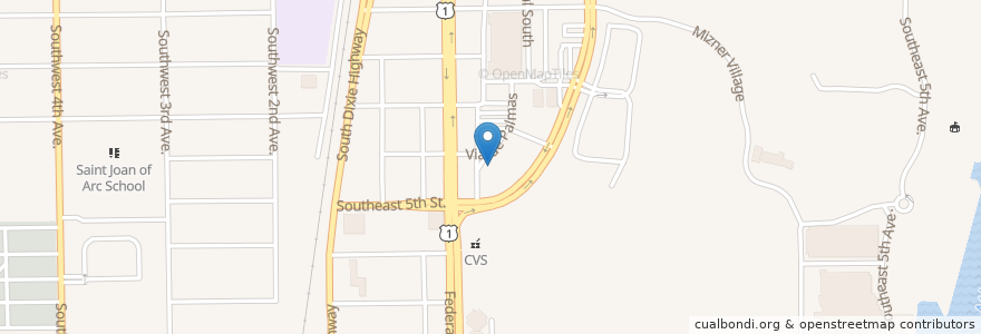 Mapa de ubicacion de Tanjore en Amerika Syarikat, Florida, Palm Beach County, Boca Raton.