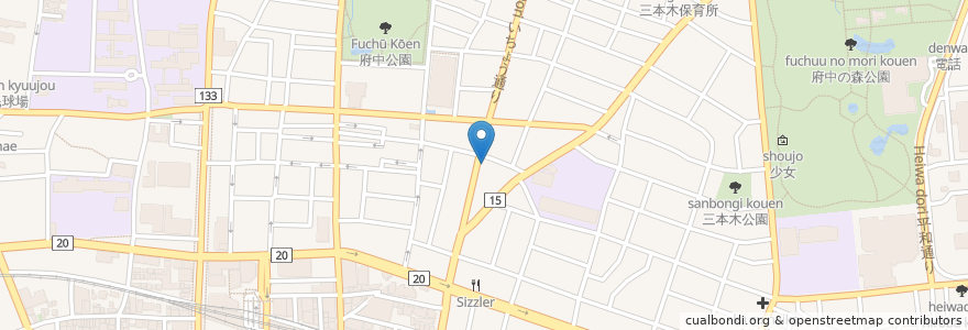 Mapa de ubicacion de しげぞう en Jepun, 東京都, 府中市.