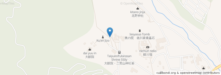 Mapa de ubicacion de 高天原 en 日本, 栃木県, 日光市.
