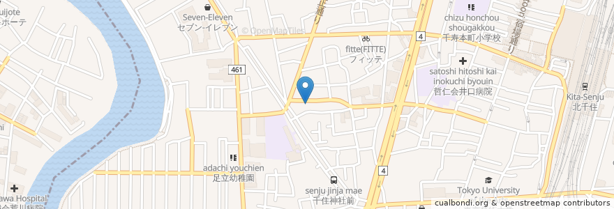 Mapa de ubicacion de IDEMITSU en Japan, Tokio, 足立区.
