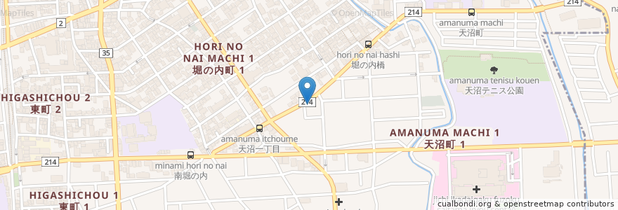 Mapa de ubicacion de 堀の内整形外科クリニック en 日本, 埼玉県, さいたま市, 大宮区.