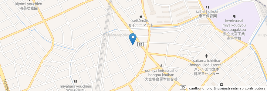 Mapa de ubicacion de マツモトキヨシさいたま本郷町店 en Jepun, 埼玉県, さいたま市, 北区.