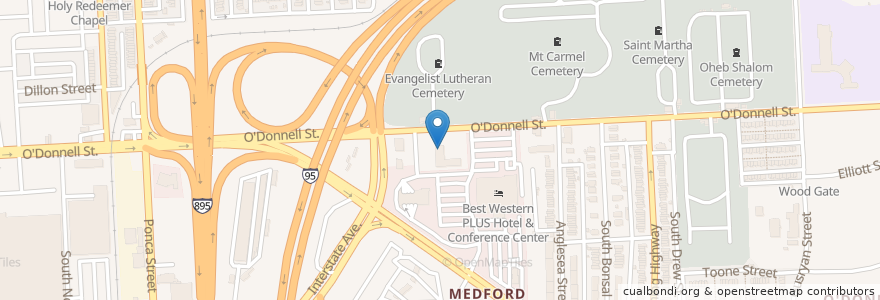 Mapa de ubicacion de Herc Rental en Stati Uniti D'America, Maryland, Baltimore.