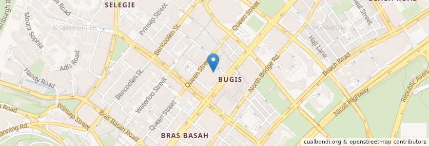 Mapa de ubicacion de Fish @ Bugis+ en 新加坡, 中区.