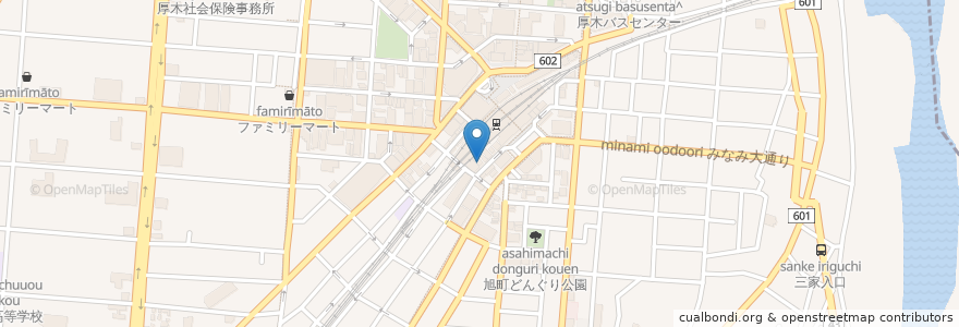 Mapa de ubicacion de 創作鶏酒場 ともじろう en Jepun, 神奈川県, 厚木市.