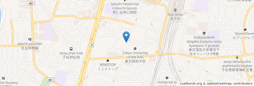 Mapa de ubicacion de どさん子 en Giappone, Tokyo, 足立区.