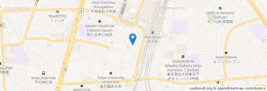 Mapa de ubicacion de 金蔵寺 en Japan, Tokio, 足立区.