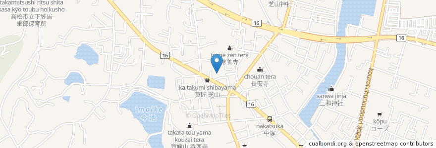 Mapa de ubicacion de 廣厳寺 en ژاپن, 香川県, 高松市.