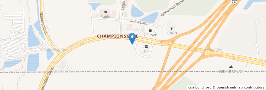 Mapa de ubicacion de 4 Corners Tavern en Amerika Syarikat, Florida, Osceola County.