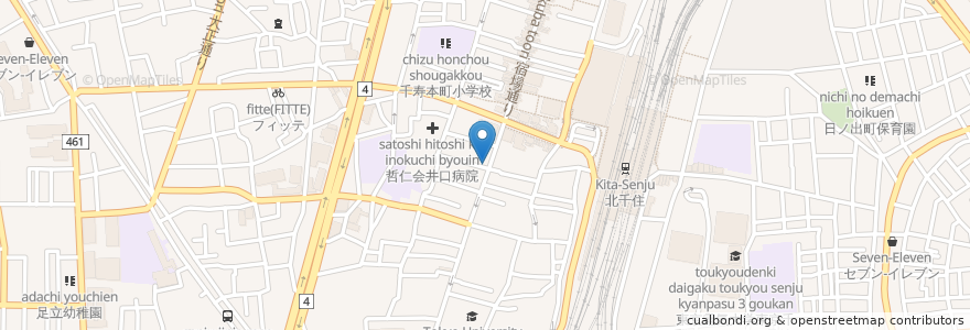 Mapa de ubicacion de 吉野家 en 日本, 東京都, 足立区.