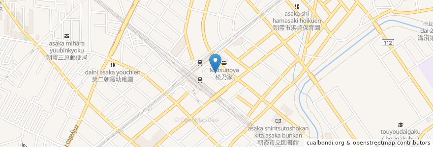 Mapa de ubicacion de マクドナルド en Jepun, 埼玉県, 朝霞市.