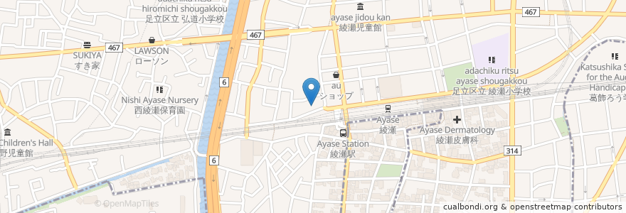 Mapa de ubicacion de 金太郎 en Japonya, 東京都, 足立区.