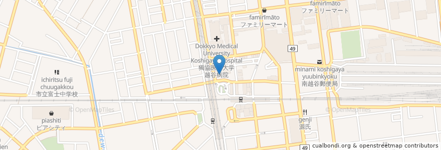 Mapa de ubicacion de ミスタードーナツ en Giappone, Prefettura Di Saitama, 越谷市.