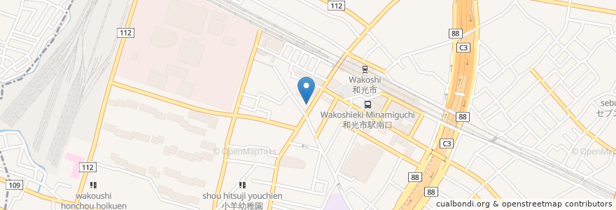 Mapa de ubicacion de CoCo壱番屋 en Japonya, 埼玉県, 和光市.