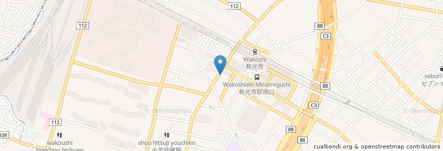 Mapa de ubicacion de 大和薬局 en 日本, 埼玉県, 和光市.