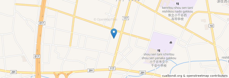Mapa de ubicacion de すし道楽 en 日本, 新泻县, 小千谷市.