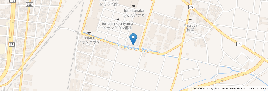 Mapa de ubicacion de ラーメン　剣信 en Japan, Präfektur Fukushima, 郡山市.