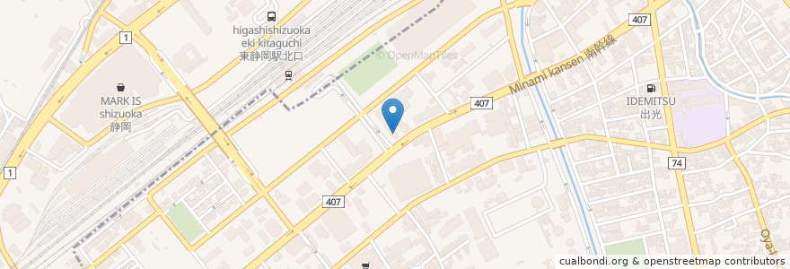 Mapa de ubicacion de みずのクリニック en Япония, Сидзуока, 静岡市, 駿河区.