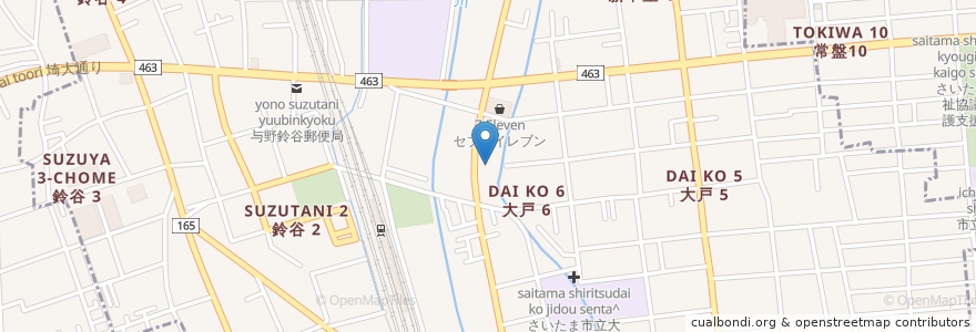Mapa de ubicacion de しゃぶ葉 en 日本, 埼玉县, 埼玉市, 中央区.
