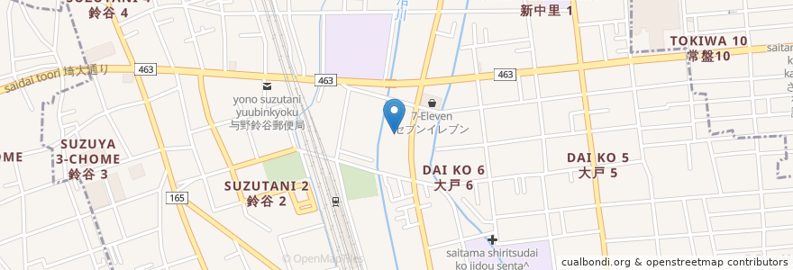 Mapa de ubicacion de 焼肉きんぐ en 일본, 사이타마현, さいたま市, 中央区.