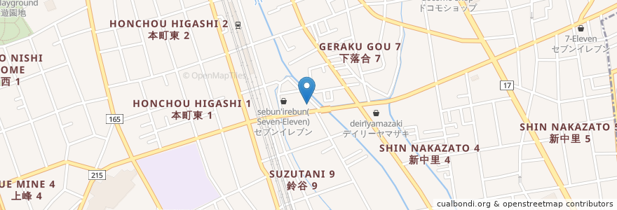 Mapa de ubicacion de 洋麺屋五右衛門 en Japão, 埼玉県, さいたま市, 中央区.