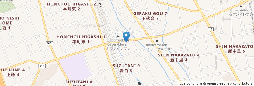Mapa de ubicacion de すき家 en Jepun, 埼玉県, さいたま市, 中央区.