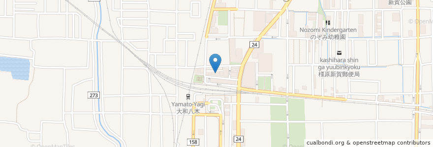 Mapa de ubicacion de NOVA en 日本, 奈良県, 橿原市.