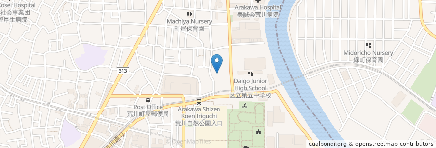Mapa de ubicacion de 聖華町屋保育園 en اليابان, 東京都.