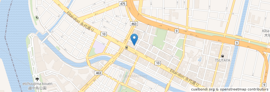 Mapa de ubicacion de 深川橋クリニック en Japón, Tokio, Koto.