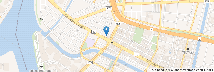 Mapa de ubicacion de 壱角家 en Japonya, 東京都, 江東区.