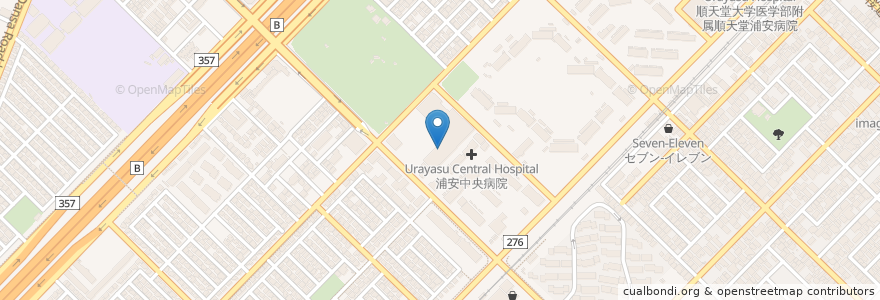 Mapa de ubicacion de ウエルシア en Jepun, 千葉県, 浦安市.