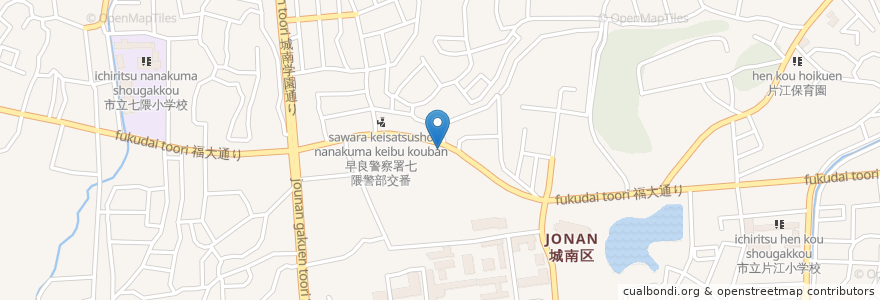 Mapa de ubicacion de 豚屋食堂 en اليابان, محافظة فوكوكا, فوكوكا, 城南区.