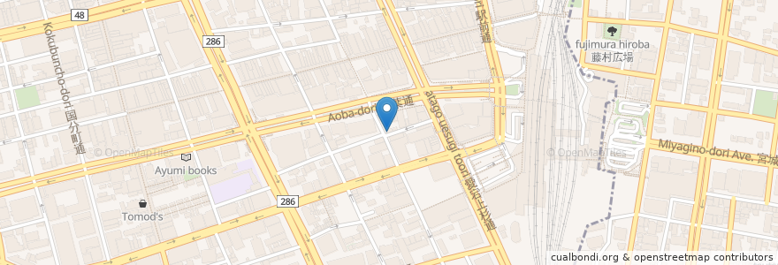 Mapa de ubicacion de 高橋歯科小児クリニック en اليابان, 宮城県, 仙台市, 青葉区.